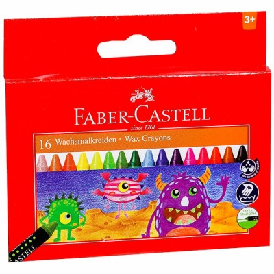 Faber Castell Wachsmalkreiden Wax Crayons 75 mm 120050 16 Shades