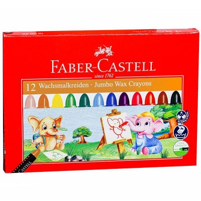 Faber Castell Wachsmalkreiden Jumbo Wax Crayons 90 mm 120040 12 Shades