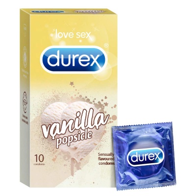 Durex Vanilla Popsicle Flavoured Condom 10's