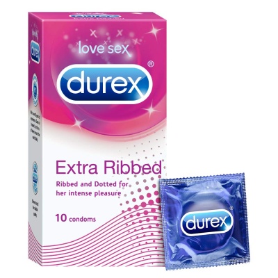 Durex Extra Ribbed - 10 Condoms