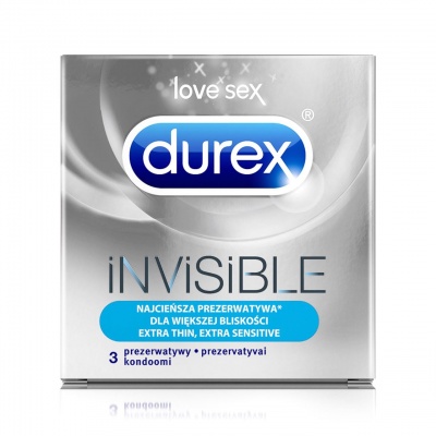 Durex Invisible Super Ultra Thin Condom (3's)