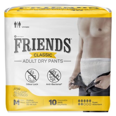 Friends Adult Diaper Pants Classic, Medium, 10 pcs