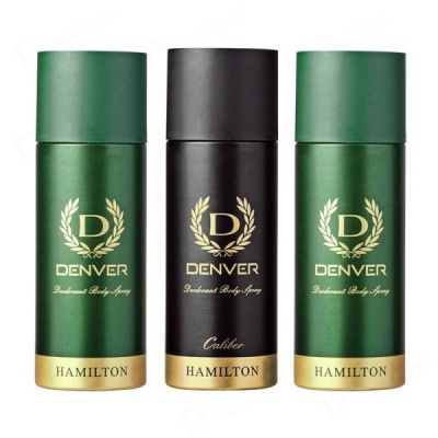 Denver 2 Hamilton & 1 Caliber Deodorant For Men (Pack Of 3)