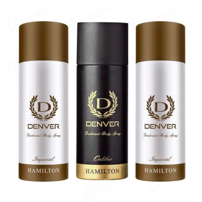 Denver 2 Imperial & 1 Caliber Deodorant For Men (Pack Of 3)
