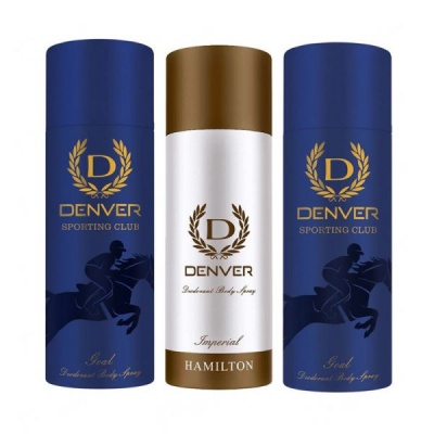 Denver Goal 2 & Imperial 1 Deodorant For Men (Pack Of 3)