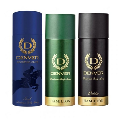 Denver Goal, Hamilton & Caliber Deodorant For Men (Pack Of 3)