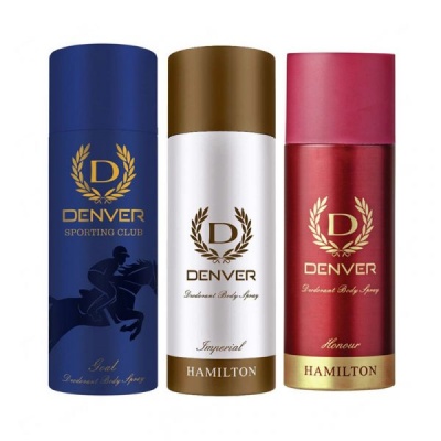 Denver Goal, Imperial & Honour Deodorant For Men (Pack Of 3)