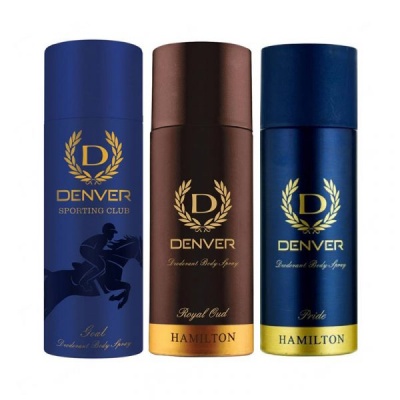 Denver Goal, Royal Oud & Pride Deodorant For Men (Pack Of 3)