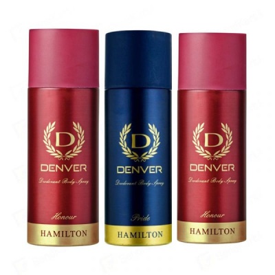 Denver Honour 2 & Pride 1 Deodorant For Men (Pack Of 3)