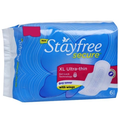 Stayfree Secure Dry Ultra Thin XL Wings Sanitary Pads Pack Of 6