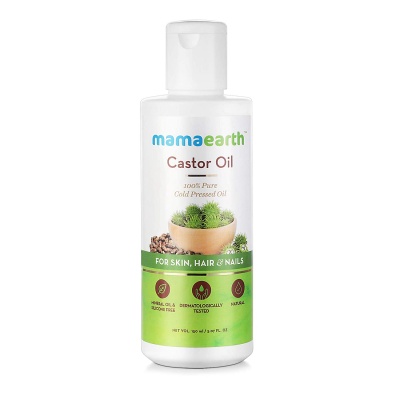 Mamaearth 100% Pure Castor Oil, Cold Pressed, To Support Hair Growth, Good Skin and Strong Nails, 150 ml
