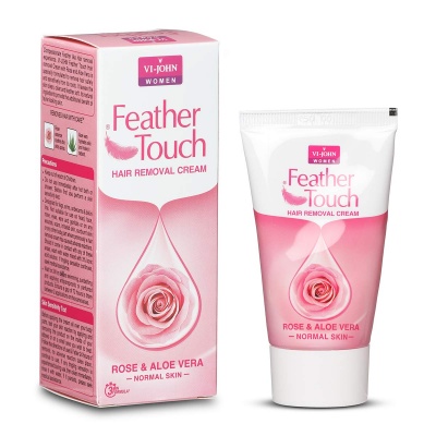 VI-JOHN Feather Touch Hair Removal Cream with Rose, 40 g 