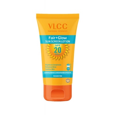 VLCC fair+glow sun screen lotion spf20 50ml
