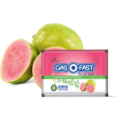 Gas-O-Fast-Sachet Guava Flavour (5g, Pack of 10)