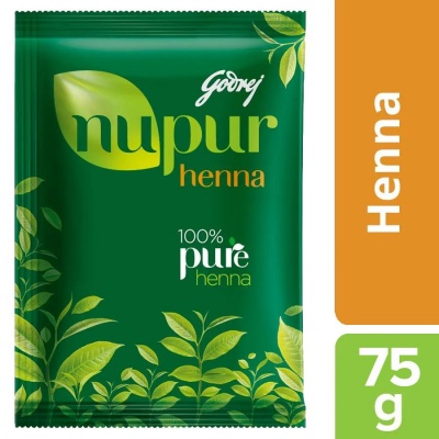 Nupur Natural Hair Colour - 100% Pure Henna Mehendi, Natural Conditioning & Anti-Dandruff, 75 g
