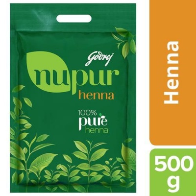 Nupur 100% Pure Henna/Mehendi - Natural Conditioning & Anti-Dandruff Hair Colour Solution, 500 g