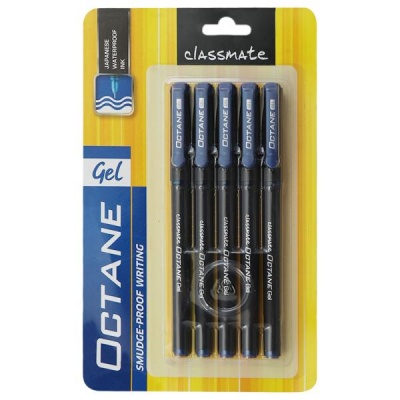 Classmate Octane Blue Gel Pen (Pack of 5)
