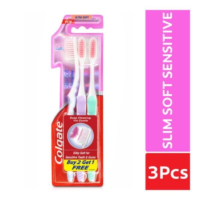 Colgate Slimsoft Sensitive Toothbrush 3 Pcs (Buy 2 Get 1 Free)