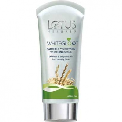 Lotus Herbals Scrub, Whiteglow Oatmeal & Yogurt, 100gm