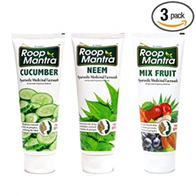 Roop Mantra Face Wash Combo (Cucumber 115ml, AloeVera 115ml, Mix Fruit 115ml)