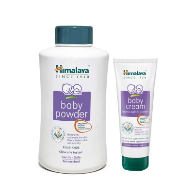 Himalaya Baby Powder, 700g and Cream, 200ml Combo