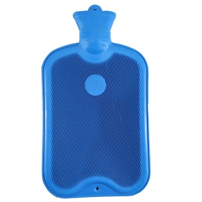 Coronation 1.5 Litres Leakproof Rubber Hot Water Bottle for Pain Relief One Side Ribbed (Backpain, Neckpain, Stomachpain) (Blue)