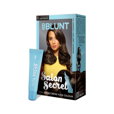 BBLUNT Salon Secret High Shine Creame Hair Colour, 100g - Chocolate Dark Brown 3
