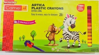 Camlin Artica Plastic Crayons Extra long (28 shades)
