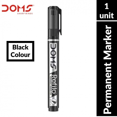 Doms Permanent Marker BLACK - 1 unit