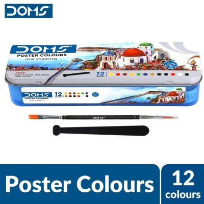 Doms Poster Colour 12 Shade (Tin Box)