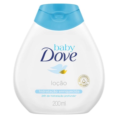 Baby Dove Rich Moisture Nourishing Baby Lotion 200 ml, With Moisturising Cream, Gentle Care for Baby's Soft Skin