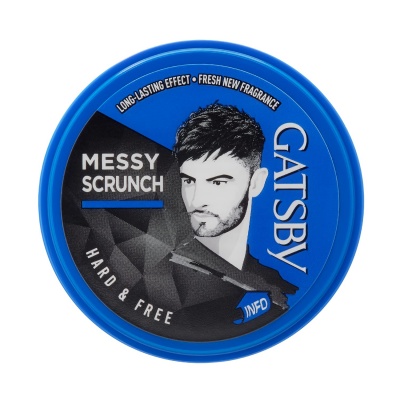 Gatsby Hair Styling Wax - Hard & Free, For Messy Scrunch Style, Non Sticky, Anytime Re-Stylable & Easy Wash Off, 75gm