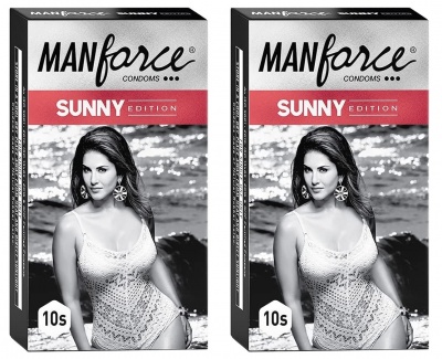 Manforce Ribbed & Dotted Sunny Edition Condoms, 10 Pcs x Pack of 2