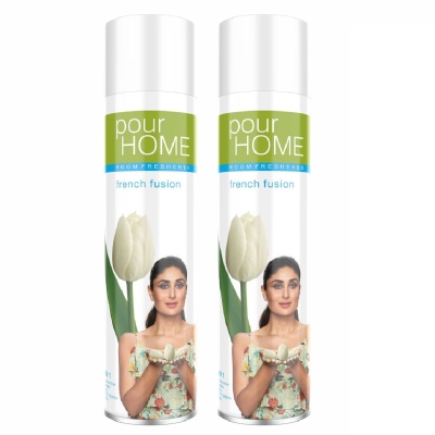 POUR HOME French Fusion Room Freshener Spray - 270ML Each (Pack of 2 ) | Reduces Odours - Suitable for Home & Office